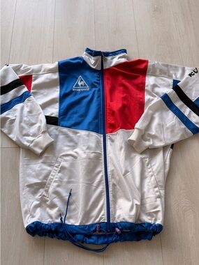 Le Coq Sportif Blue, White & Red Zip Track Jacket